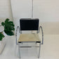 Tubular Chrome Chair with Cowhide Seat