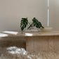 Large Vintage Unfilled Travertine Coffee Table