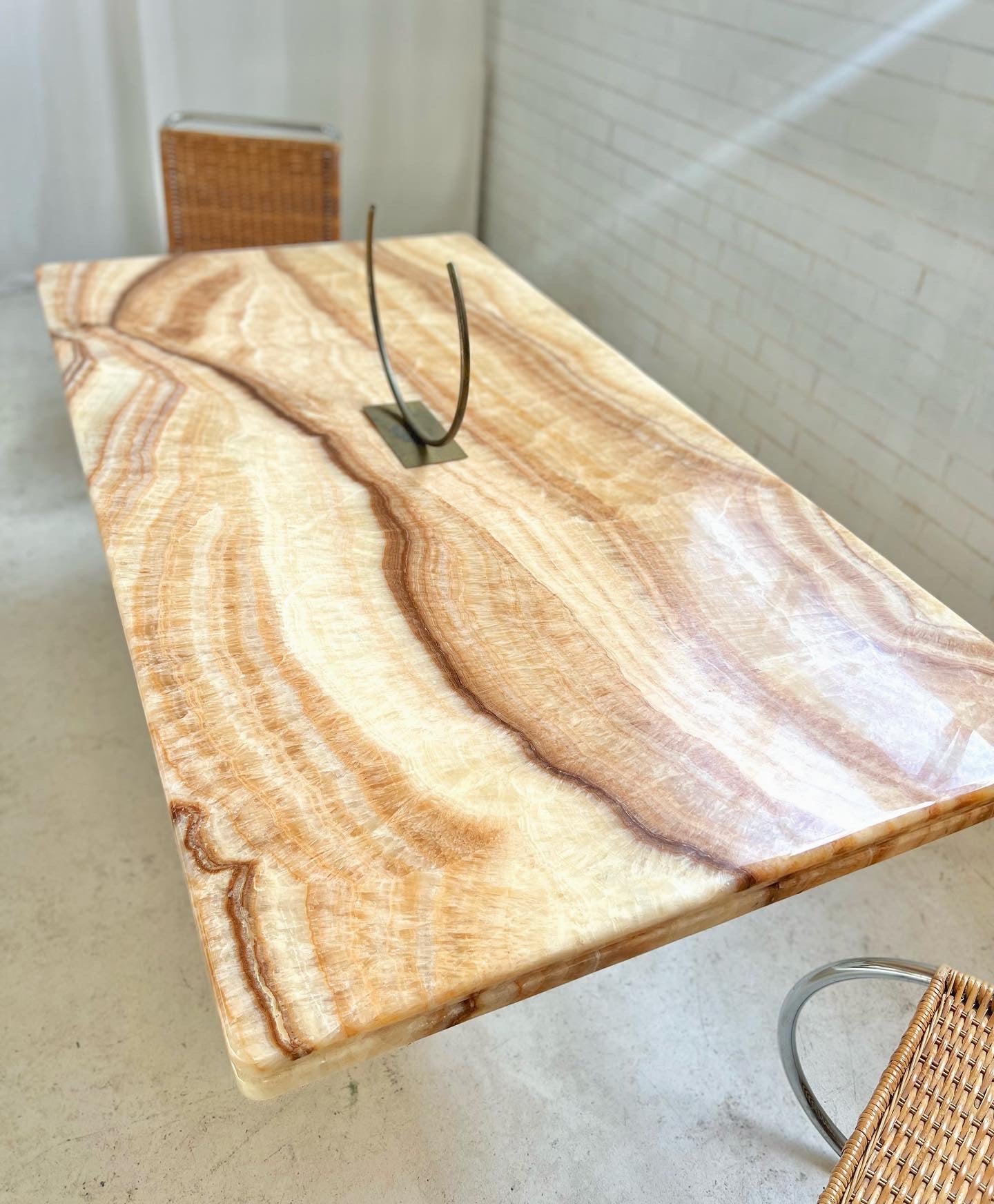 Custom Onyx Lucite Table