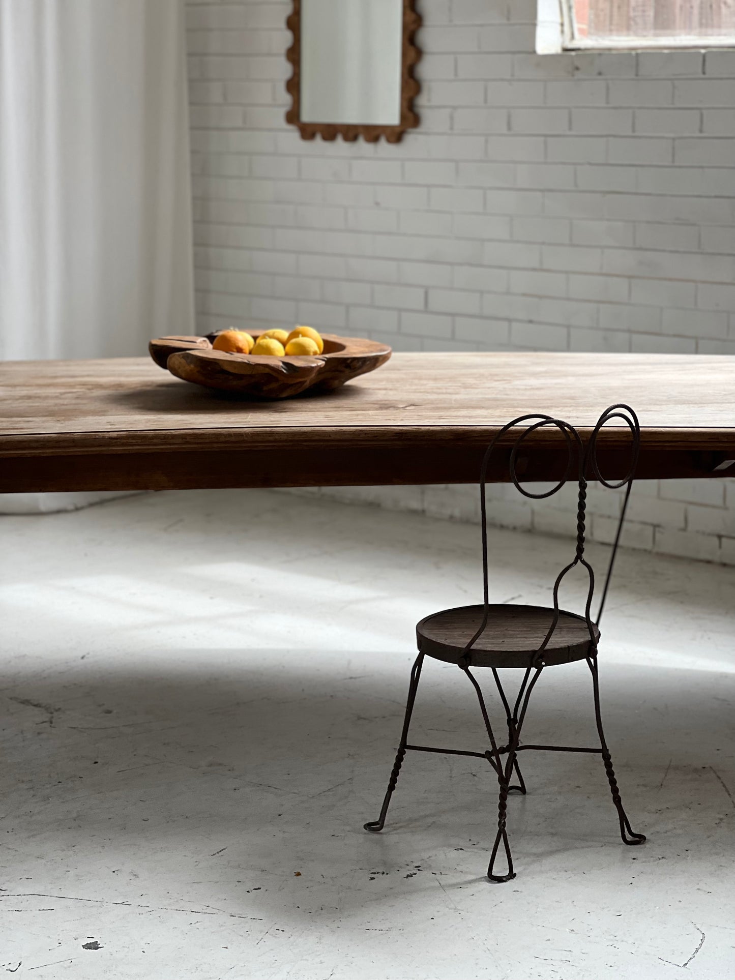 Custom Large Wooden Curved Table