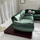 - Low Green Velvet Modular Sofa Set