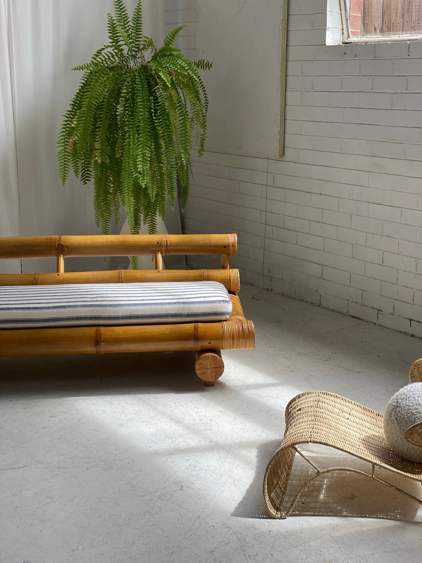Vintage Bamboo Sofa Daybed