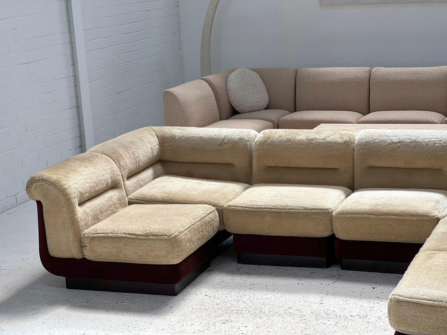 - Vintage VandeRoza Furry Five Piece Modular Sofa - One Set Available
