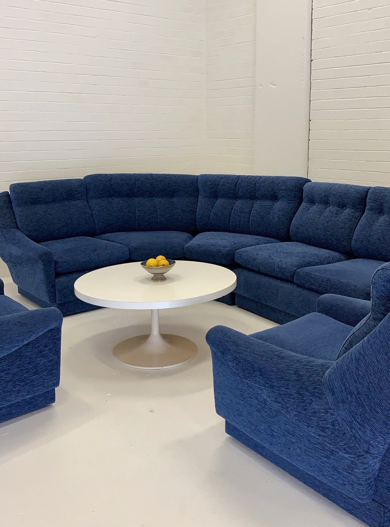 Vintage Modular Curved Sofa by Parker