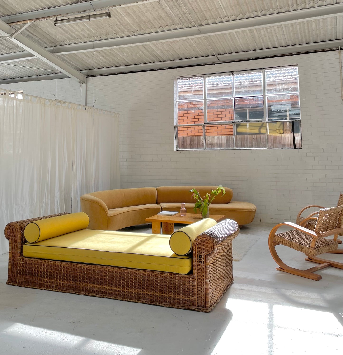 Vintage Rattan Daybed