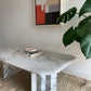 Vintage Carrara Marble Coffee Table with Sculptural Base