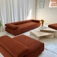 - Bespoke Rust Boucle Modular Sofa Set
