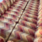 Vintage 9 Piece Geometric Corduroy Modular Sofa & Ottoman (Set)