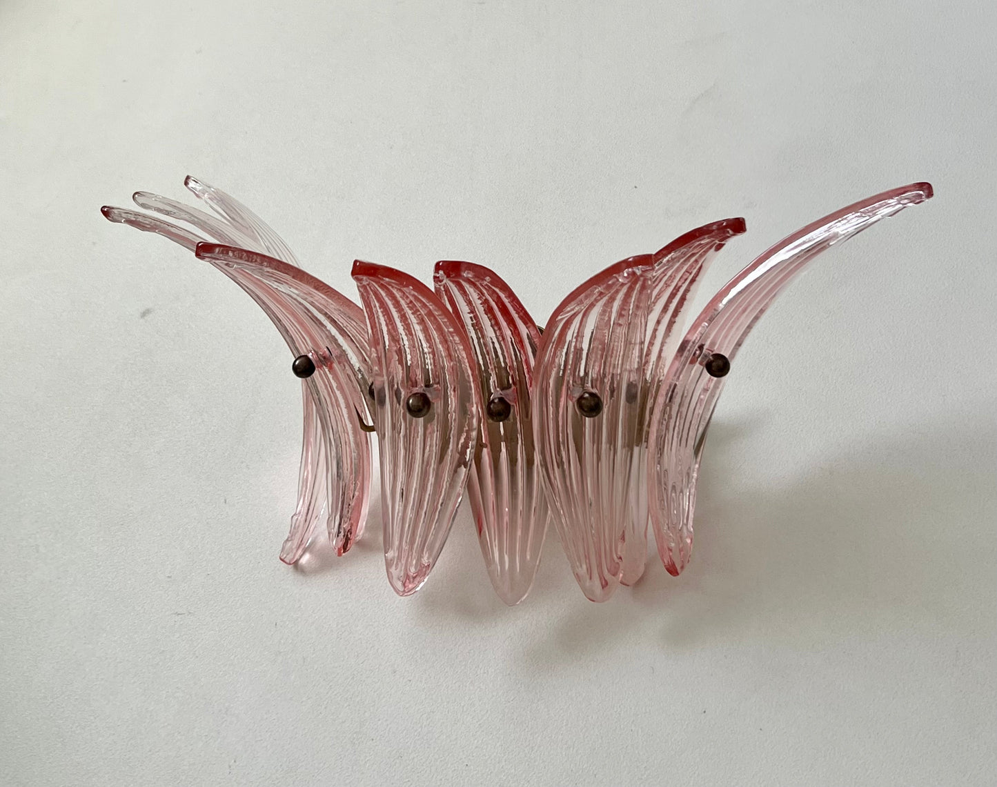 - Pink Murano Palmette Sconce, Italy - Two Available