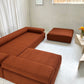 - Bespoke Rust Boucle Modular Sofa Set