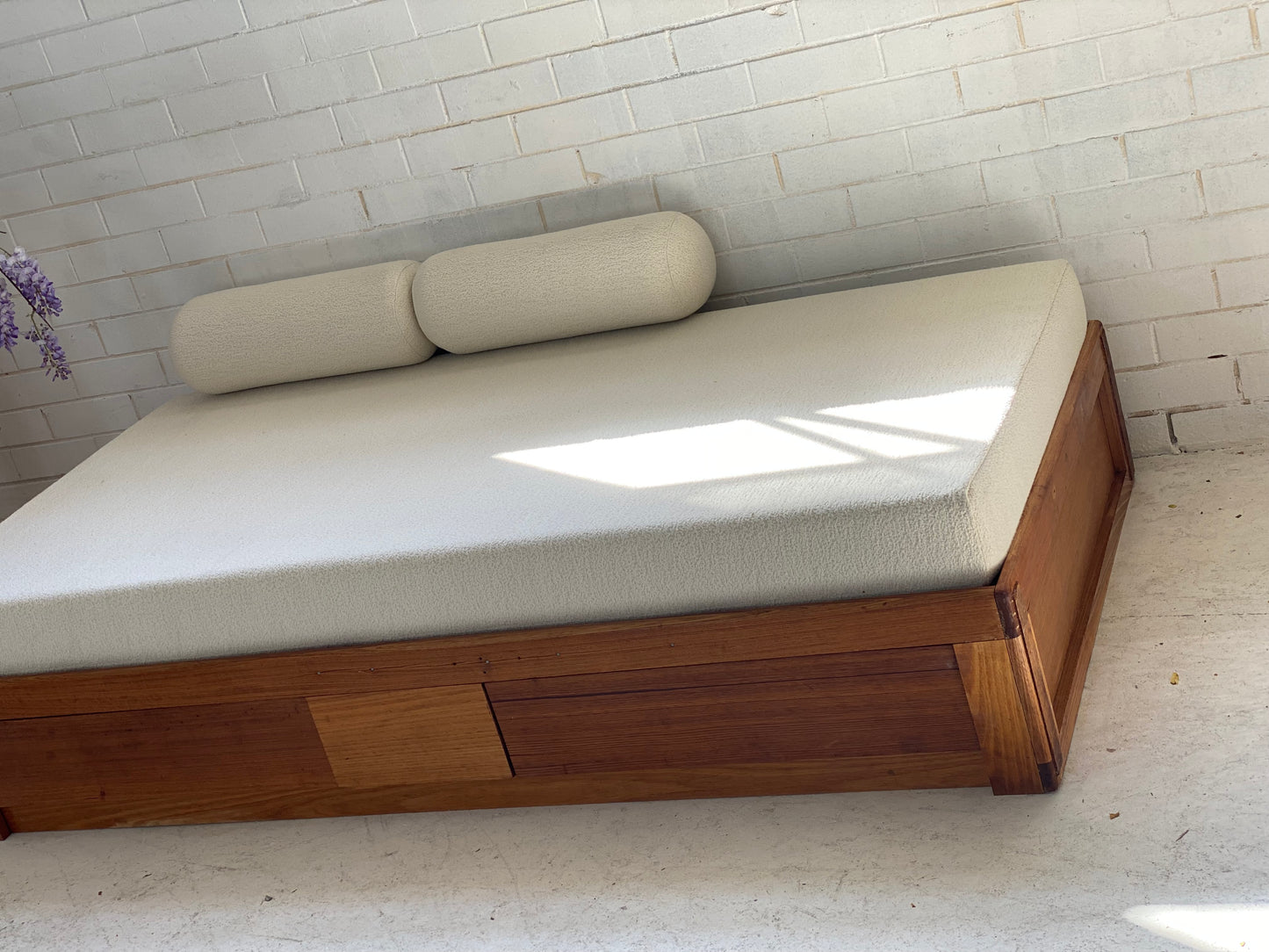 Vintage Handmade Wooden Daybed Sofa