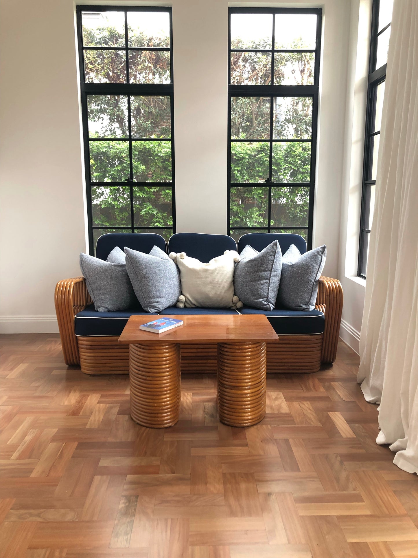 1950s Tropical Deco Pretzel Sofa