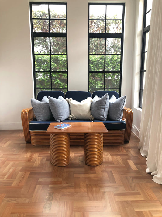 1950s Tropical Deco Pretzel Sofa