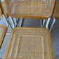 Set of 6 Cesca style rattan dining chairs