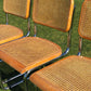Cane and Chrome Cantilever Chairs