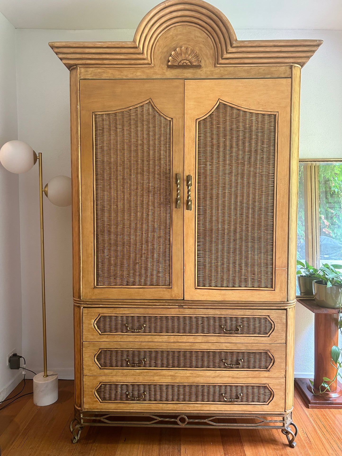 - Timber & Wicker Armoire