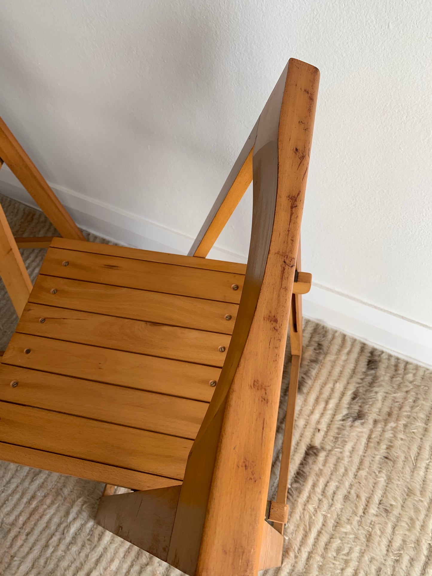 Original 1960’s Iconic Aldo Jacober and Pierangela d’Aniello “Trieste” Folding Chairs for Bazzani