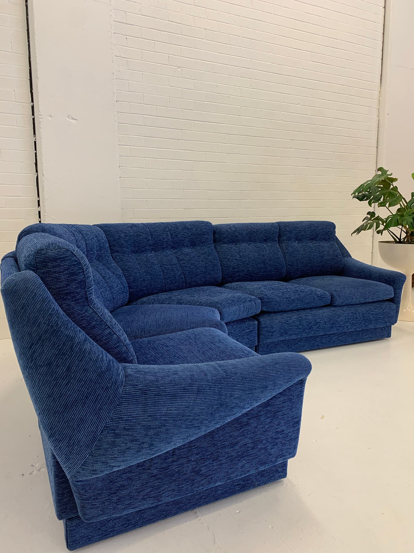 Vintage Modular Curved Sofa by Parker
