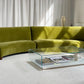 Bespoke Olive Curved Modular Sofa