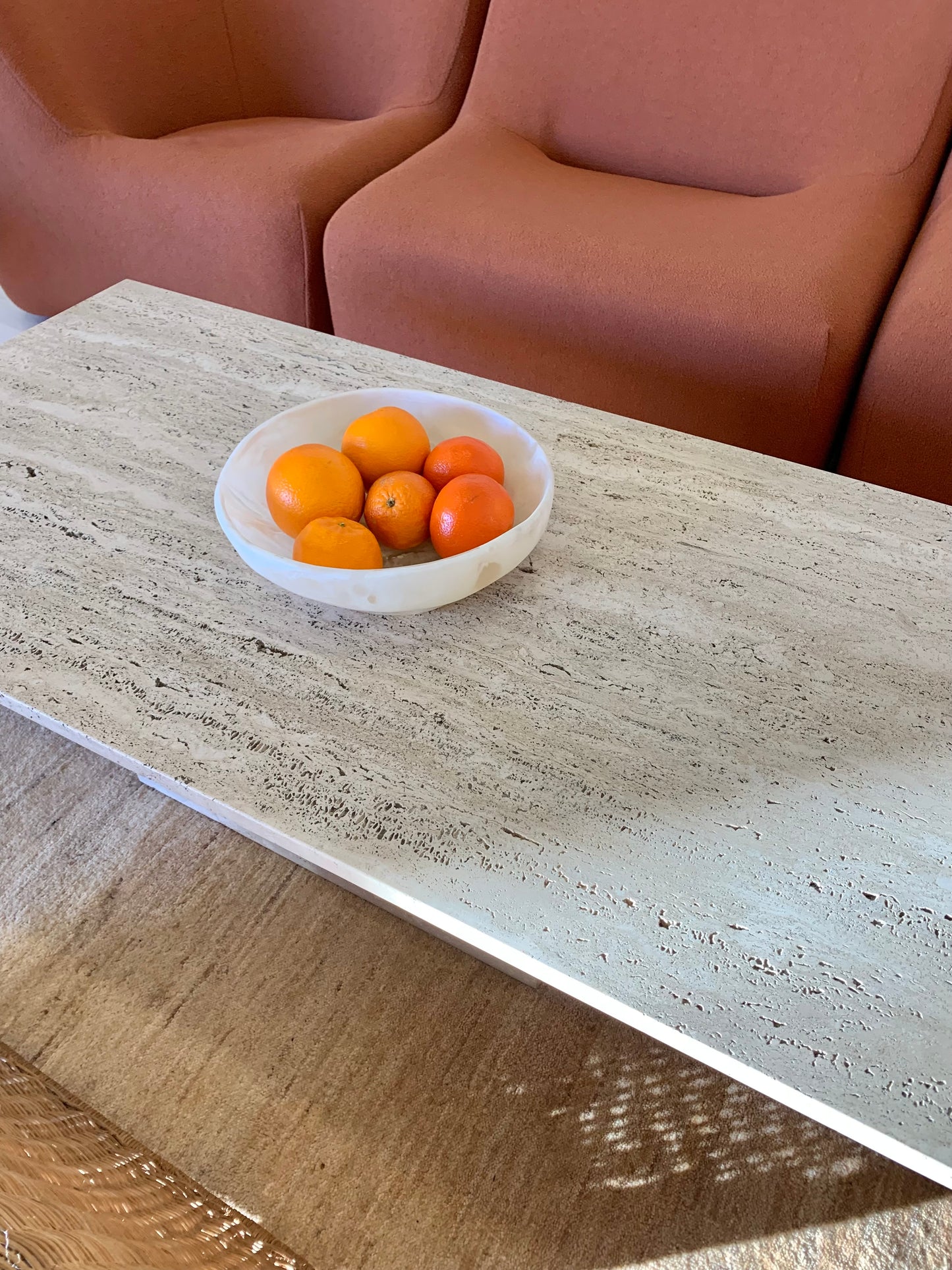 Unfilled Travertine Coffee Table