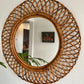 Vintage Italian Bamboo Mirror by Bonacina