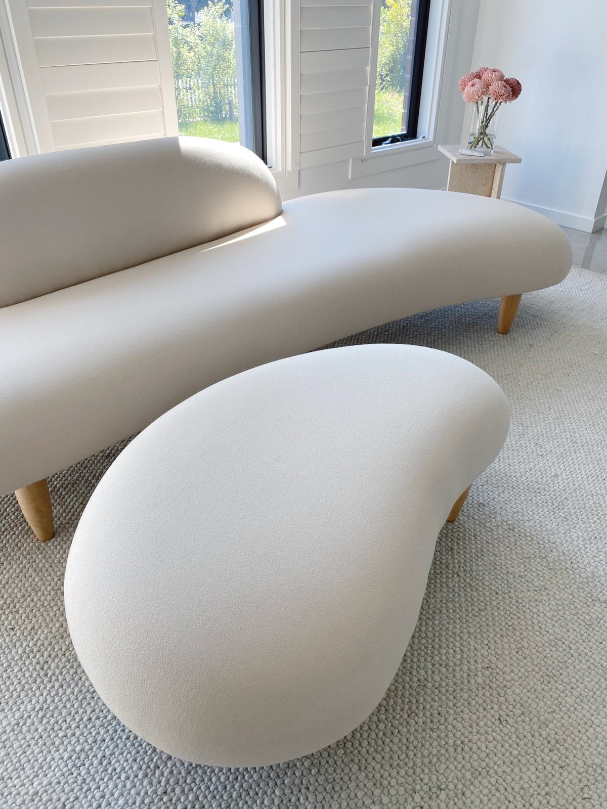Noguchi Style Sculptural Free-Form Sofa and Ottoman