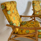 Bamboo Reclining Armchair and Foot Stool - Two Available