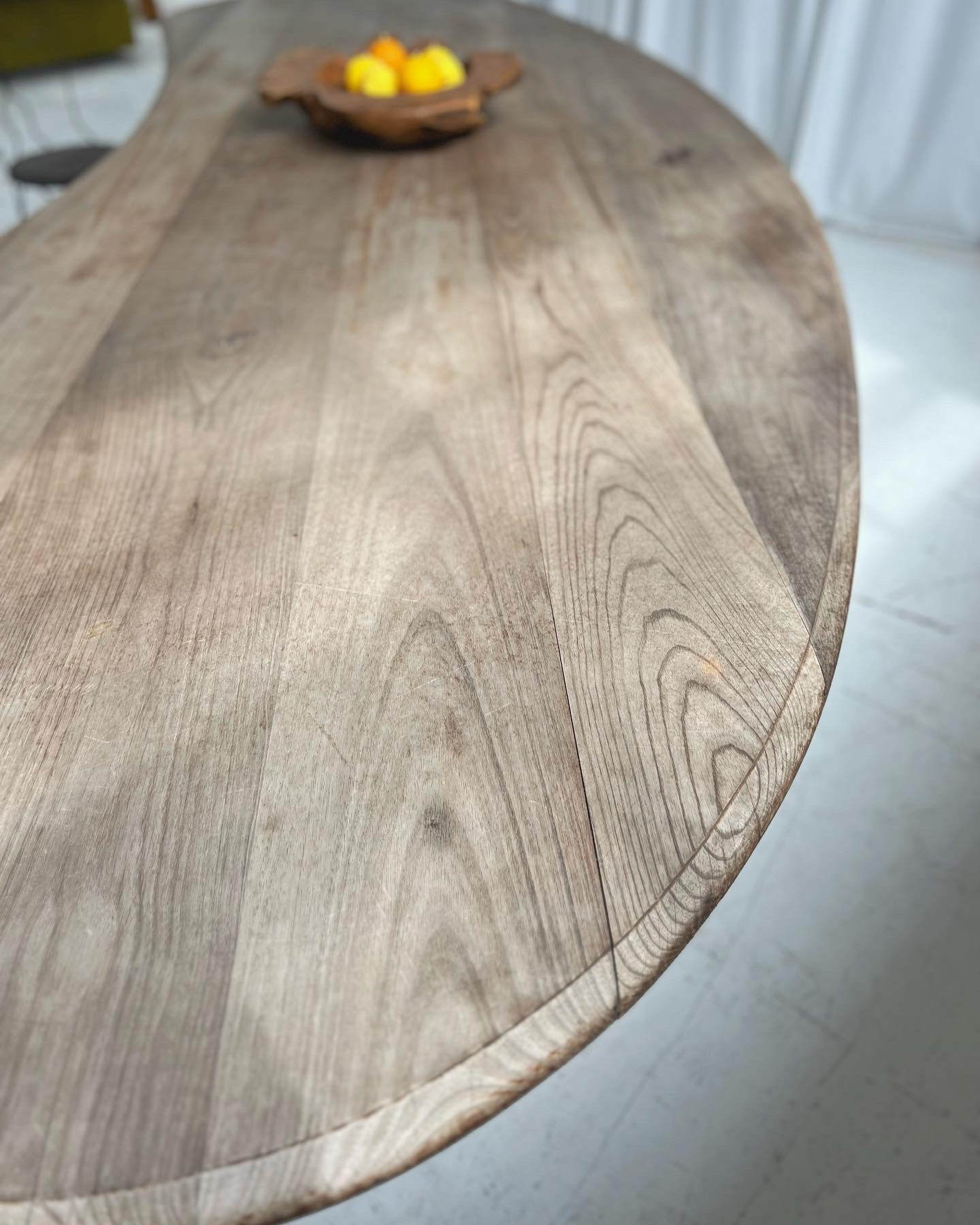 Custom Large Wooden Curved Table
