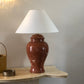 Handmade Italian Marbled Lamp with Large Shade