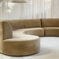 Fawn Velvet Curvy Modular Sofa