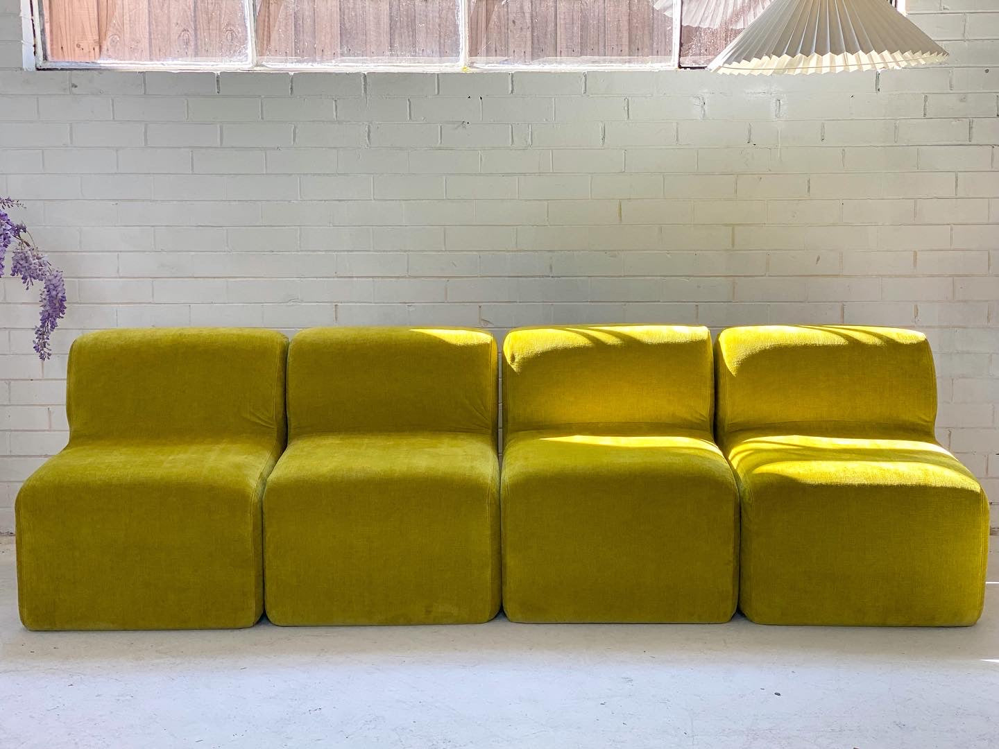 Velvet Chubby Modular Sofa Set