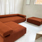 - Bespoke Rust Boucle Modular Sofa Set