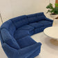 Vintage Modular Curved Sofa by Parker