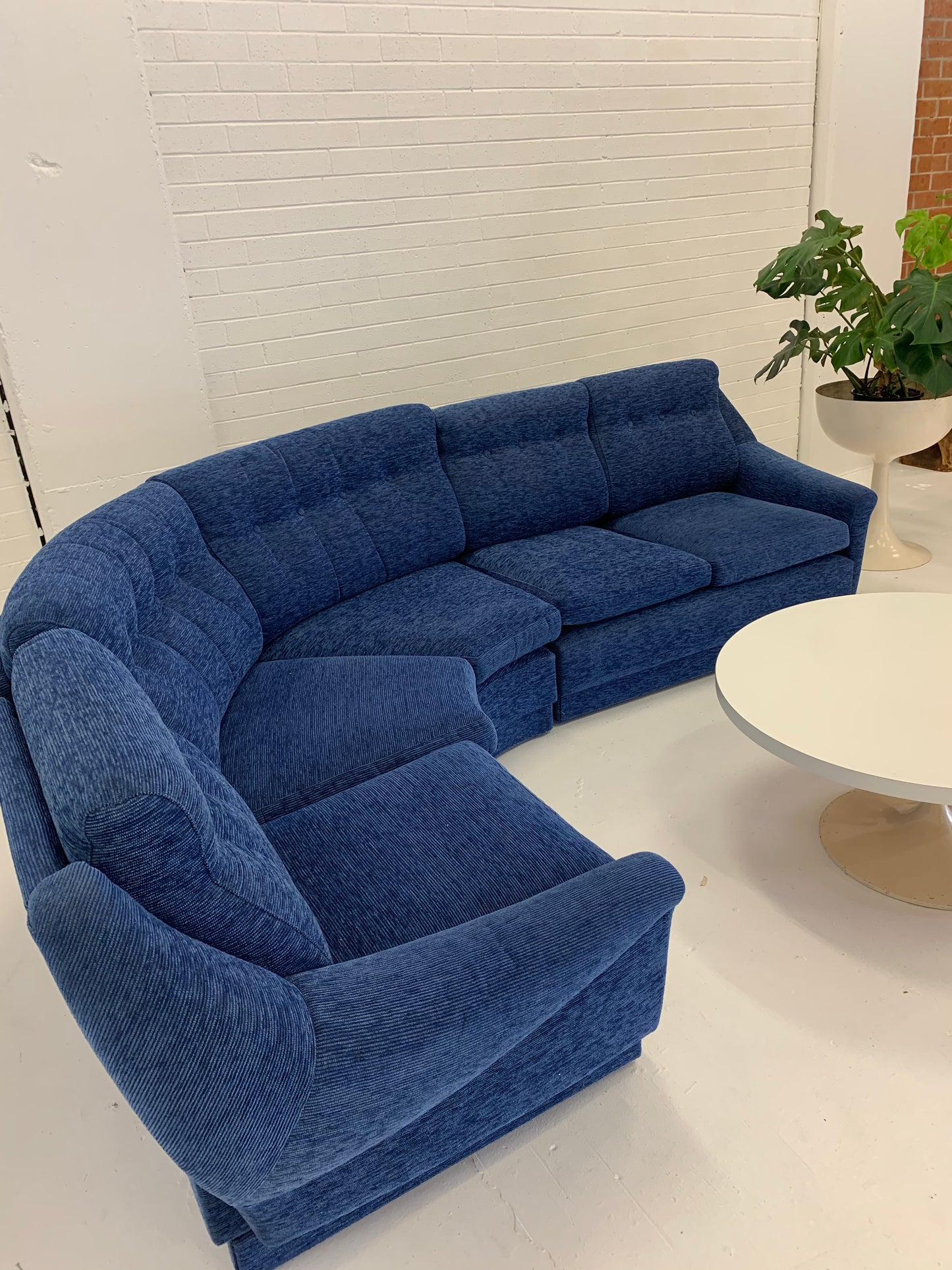 Vintage Modular Curved Sofa by Parker