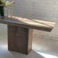 Brutalist Travertine Hall table