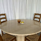 Large Vintage Circular 6-8 Seater Travertine Dining Table