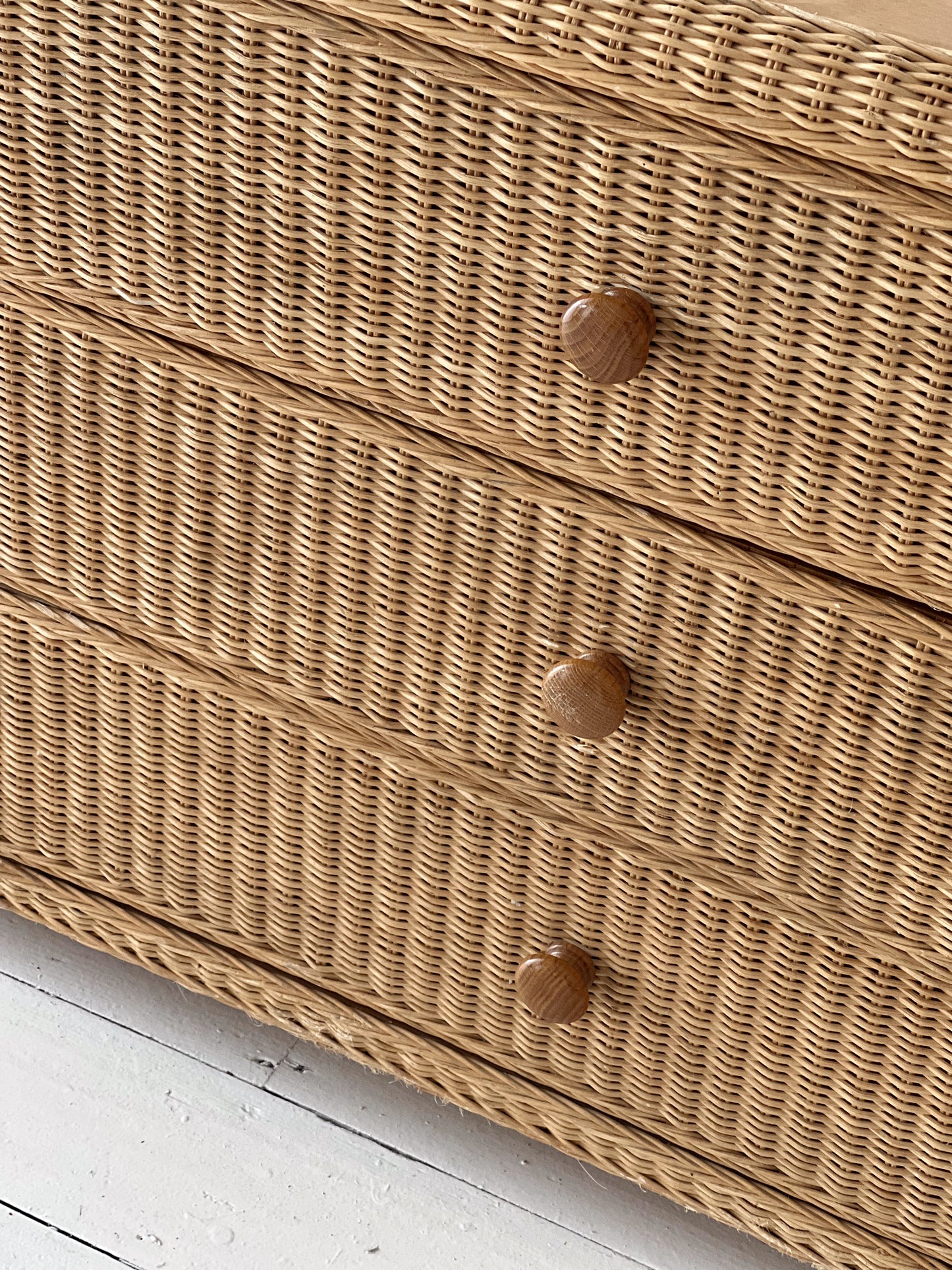 Large Vintage Cane Drawers