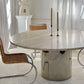 Stunning Large Round Travertine Dining Table