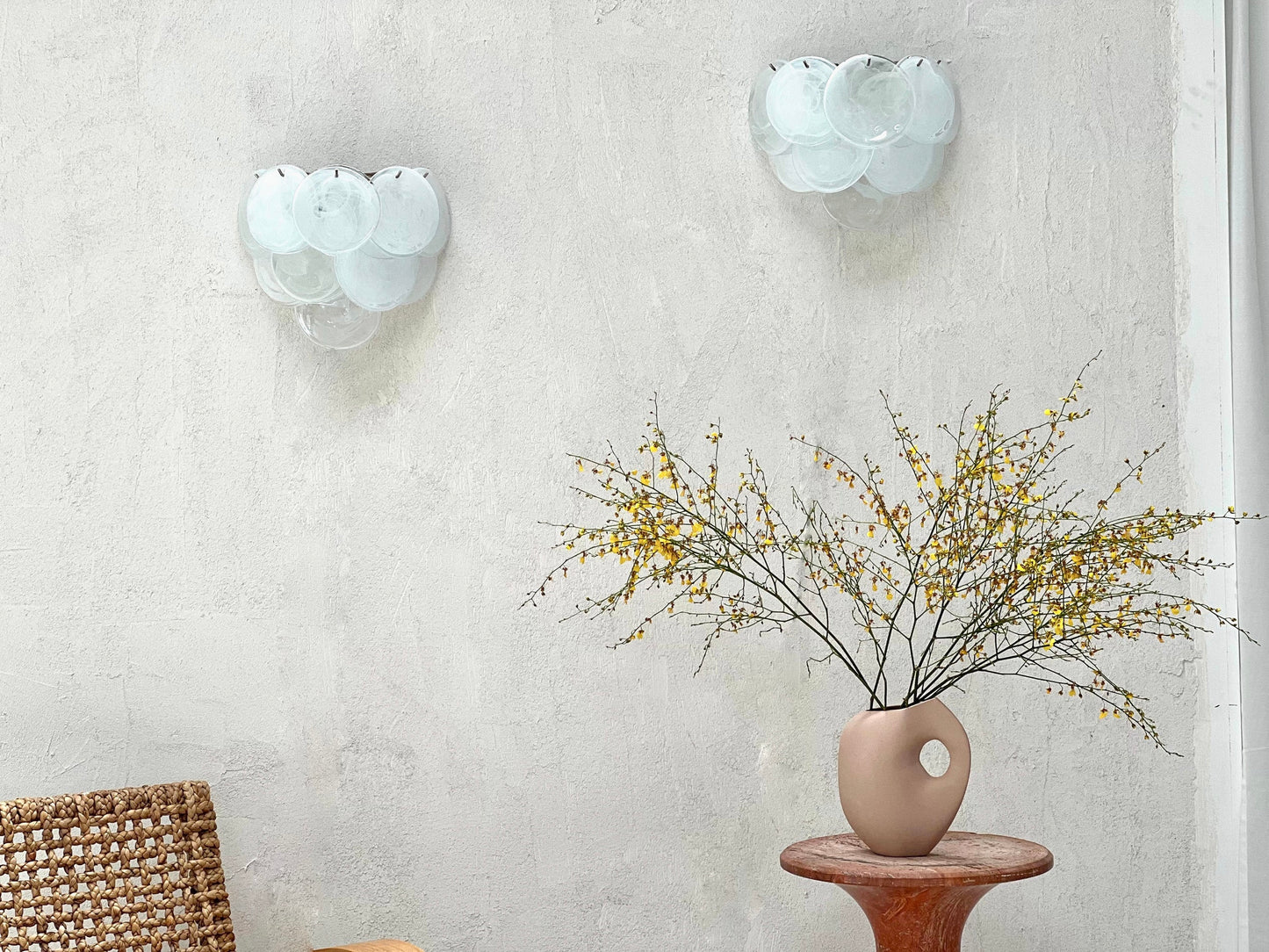 Murano Sconce - VISTOSTI WHITE - Two Available