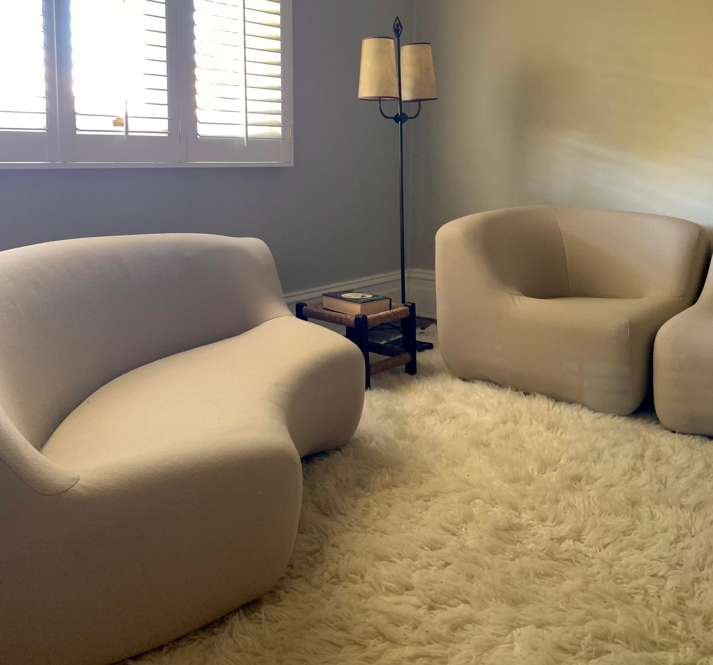 Featherston Numero VII Modular Sofa Reupholstered in Soft Wool