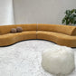 = Bespoke Mustard Curved Sofa Set