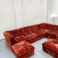Vintage Velvet Modular Sofa - Seven Piece Set
