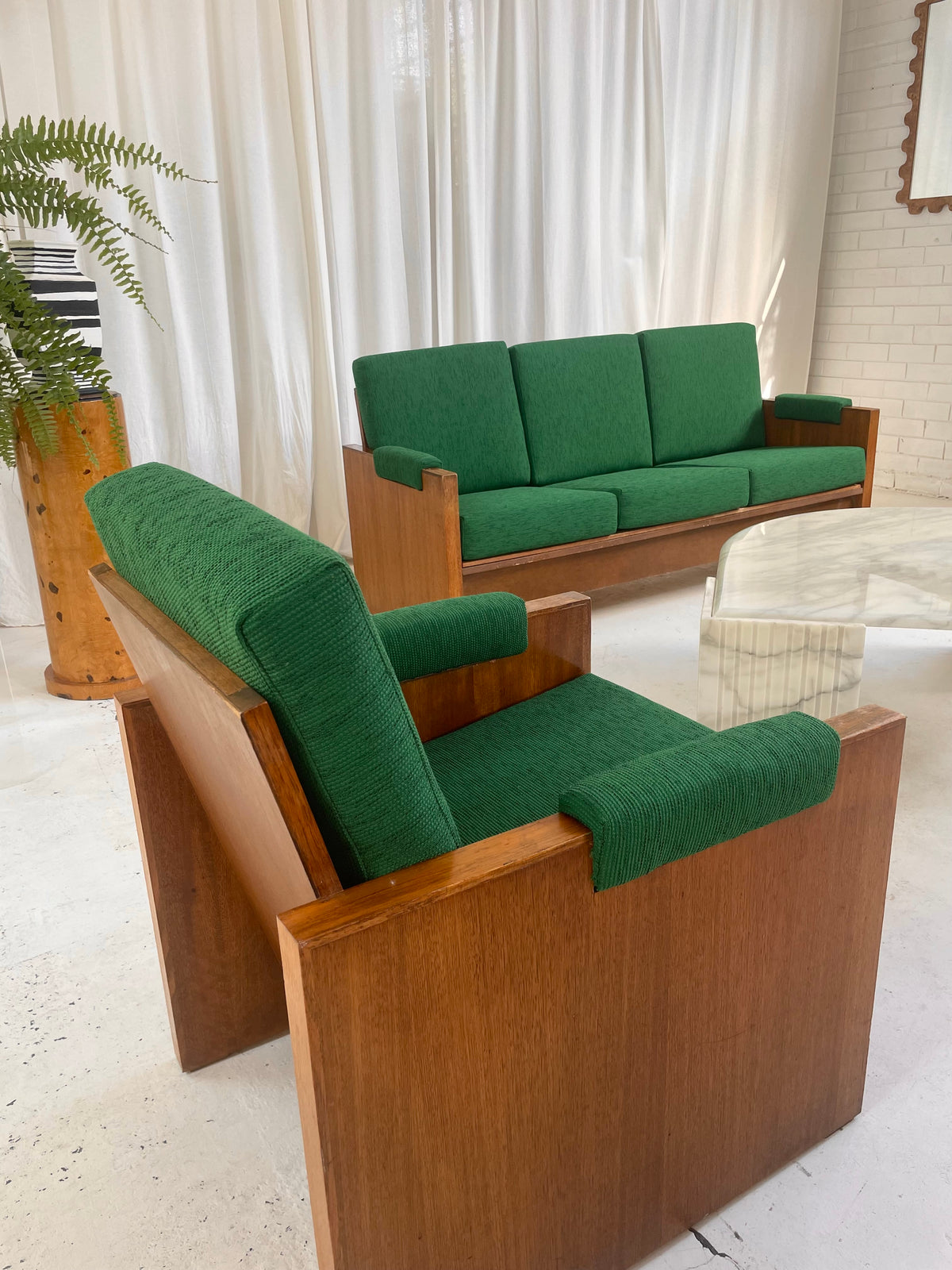 Mid Century Three Seater Sofa