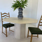 Vintage Honed Travertine Dining Table