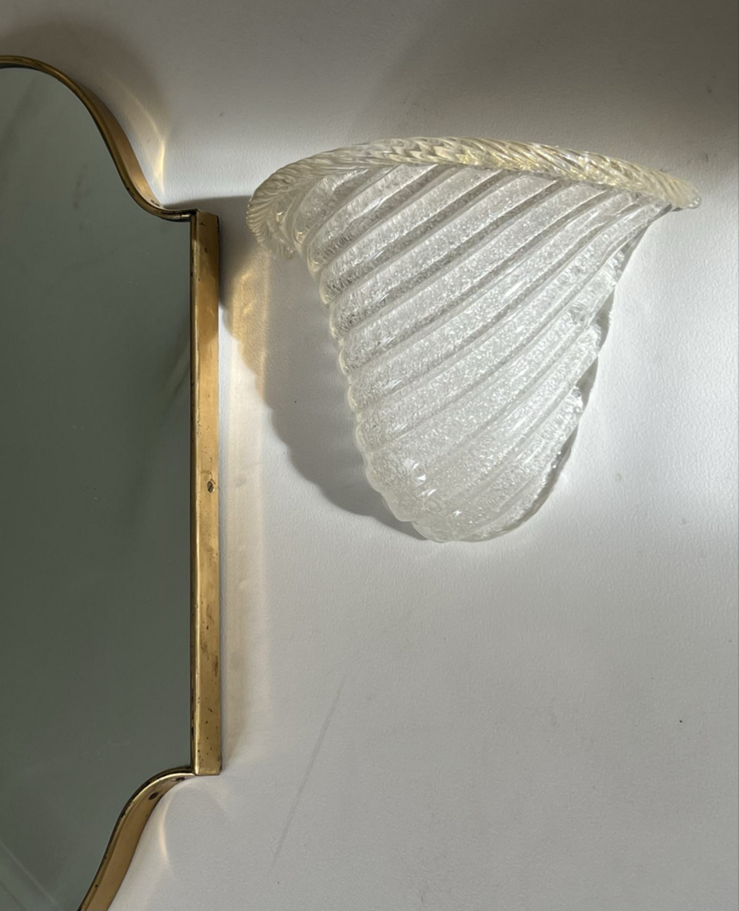 - Vintage Murano ‘Shell’ Sconce, Italy