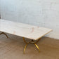 Marble Coffee Table with Brass Base