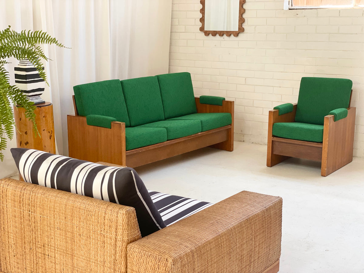 Mid Century Three Seater Sofa