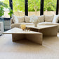 Vintage Italian Split Unfilled Travertine Coffee Table