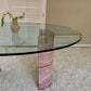 Rare Pink Travertine Table