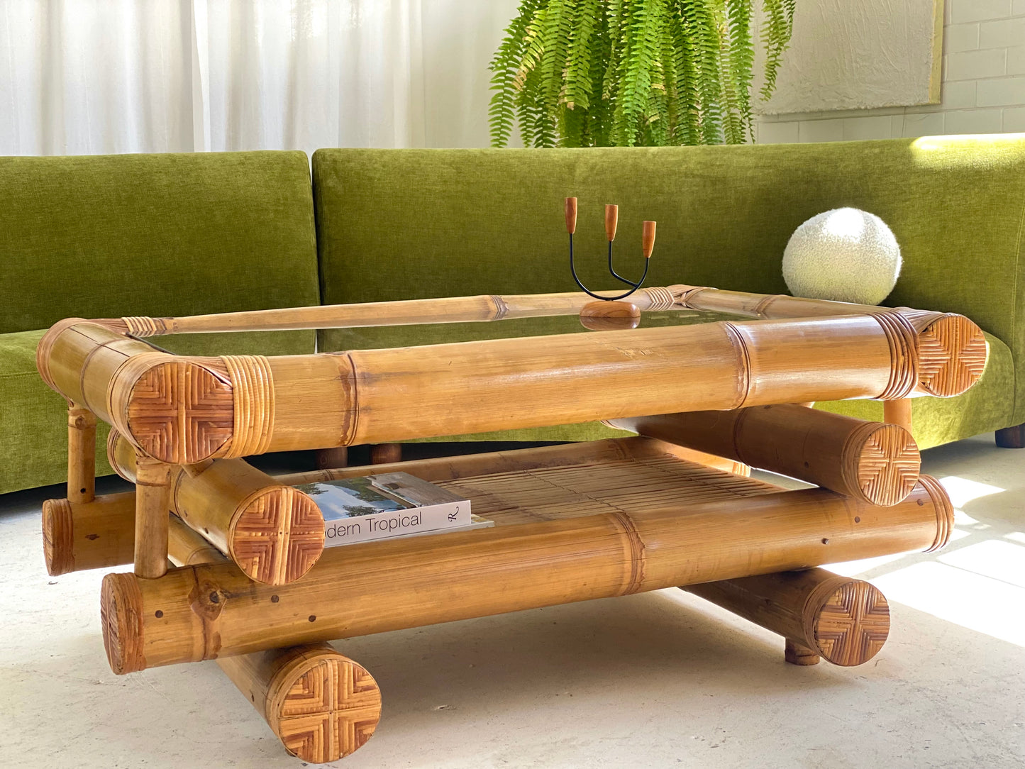 Large Bamboo Coffee Table